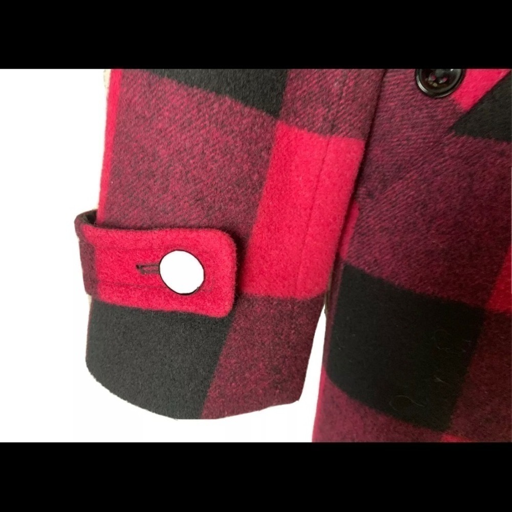 Jacob Pink/Black Buffalo Check Peacoat EUC - Picture 11 of 13